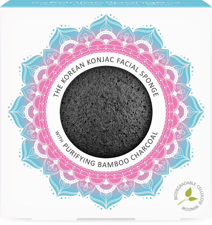 konjac sponge The Mandala Charcoal Face Sponge