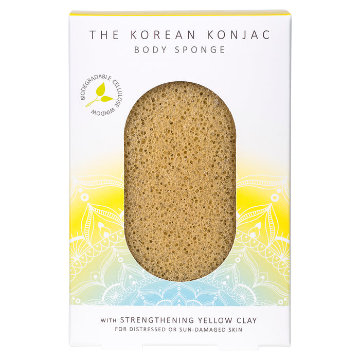 Konjac Sponge The Mandala Yellow Clay Body Sponge