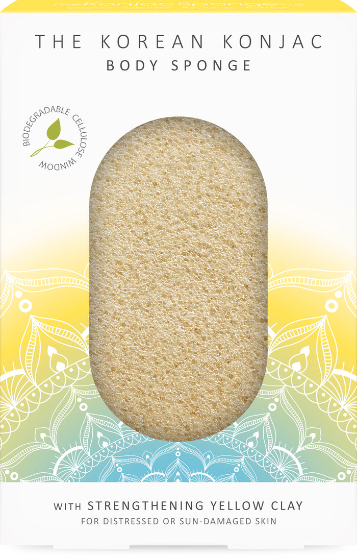 konjac sponge The Mandala Yellow Clay Body Sponge