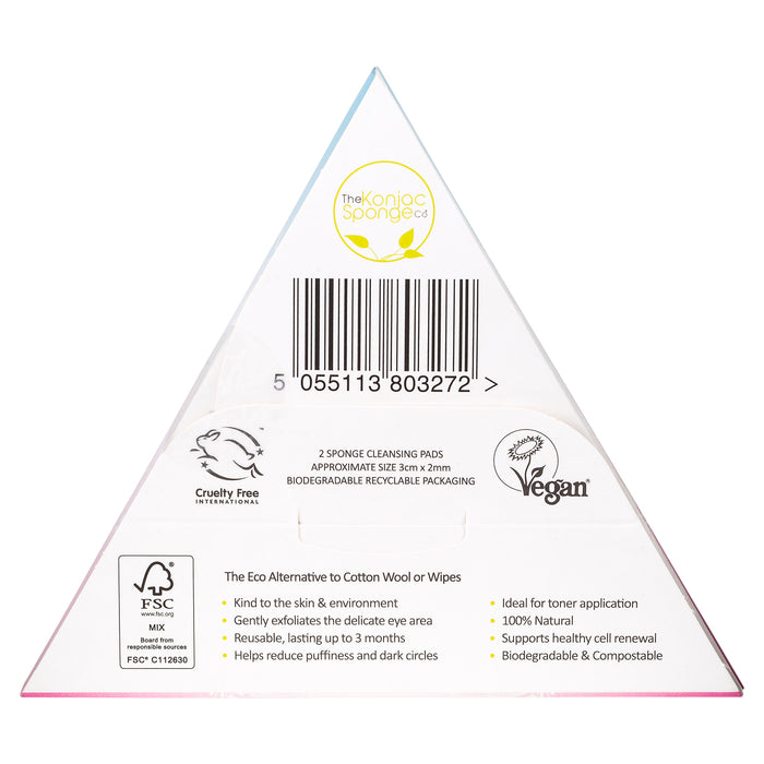 Konjac Sponge Pure Konjac Eye Cleansing Pads - Duo Pack