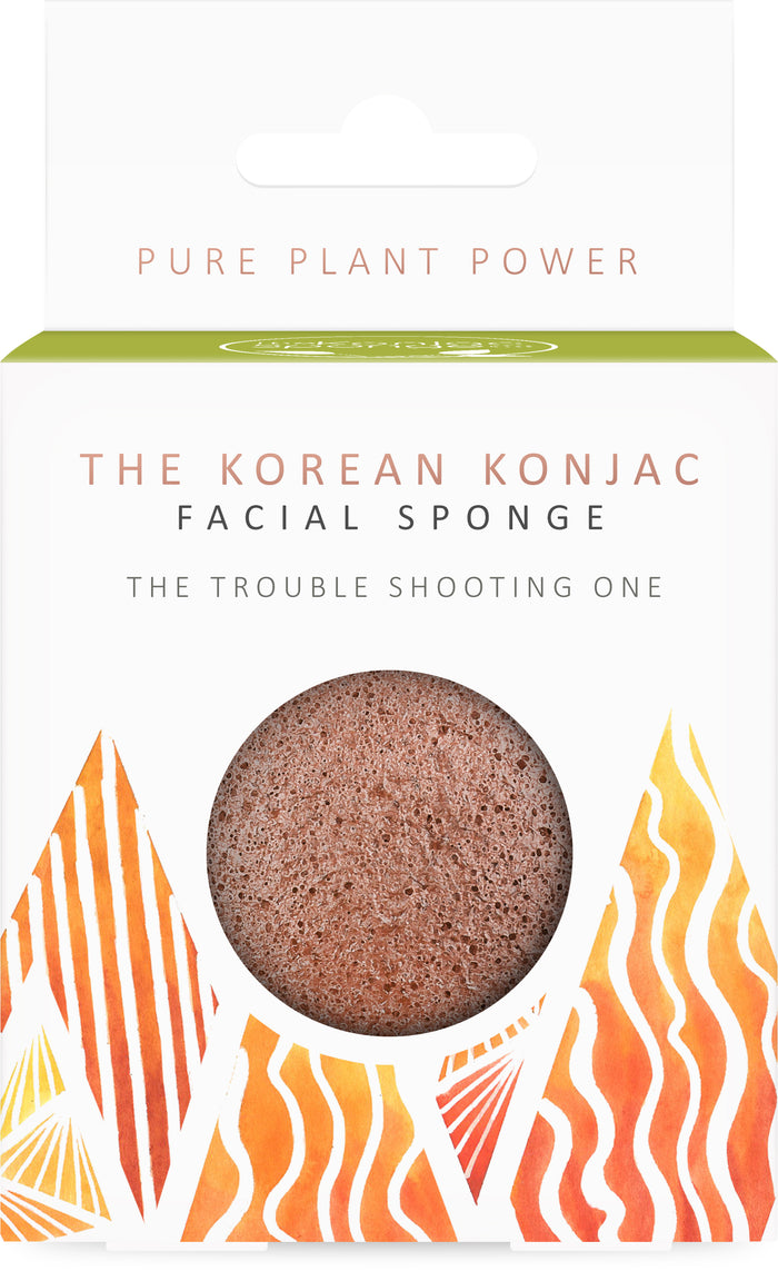 konjac sponge The Elements Fire - Purifying Volcanic Scoria Facial Sponge
