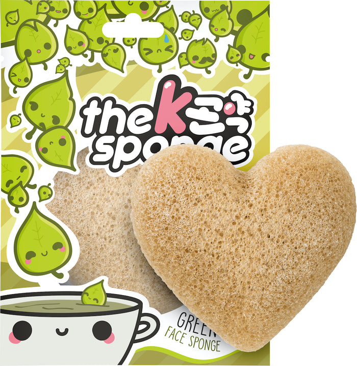 konjac sponge The K Sponge Green Tea and Konjac Heart