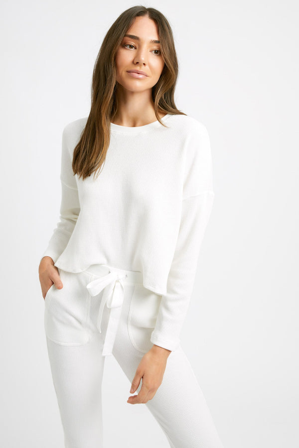 kookai Abbey Boxy Top Natural White