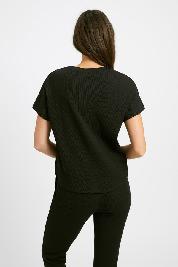 Kookai Abbey Half Sleeve Tee Black