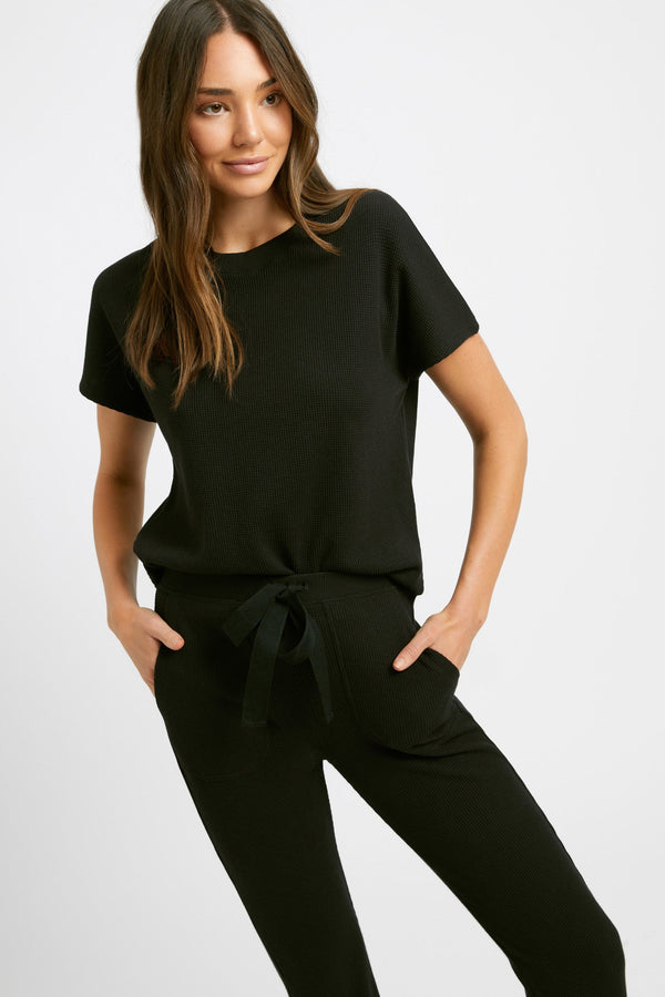 kookai Abbey Half Sleeve Tee Black