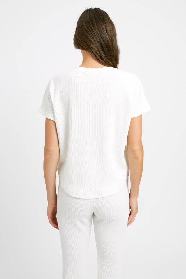 Kookai Abbey Half Sleeve Tee Natural White