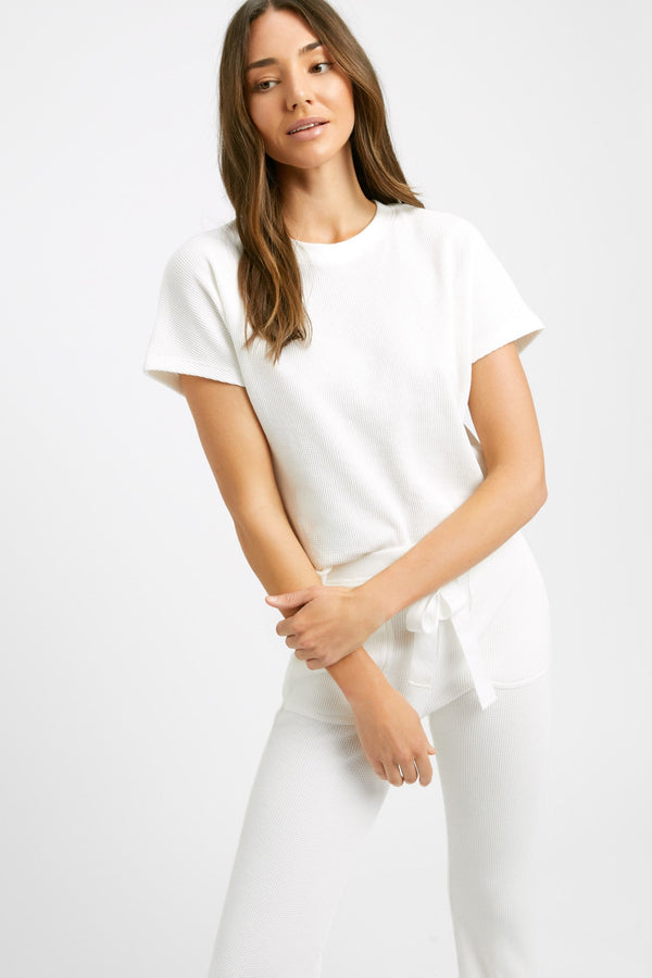 kookai Abbey Half Sleeve Tee Natural White