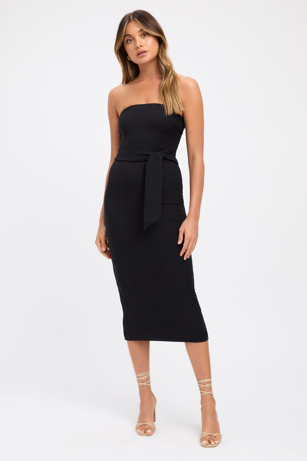 kookai Ada Midi Dress Black