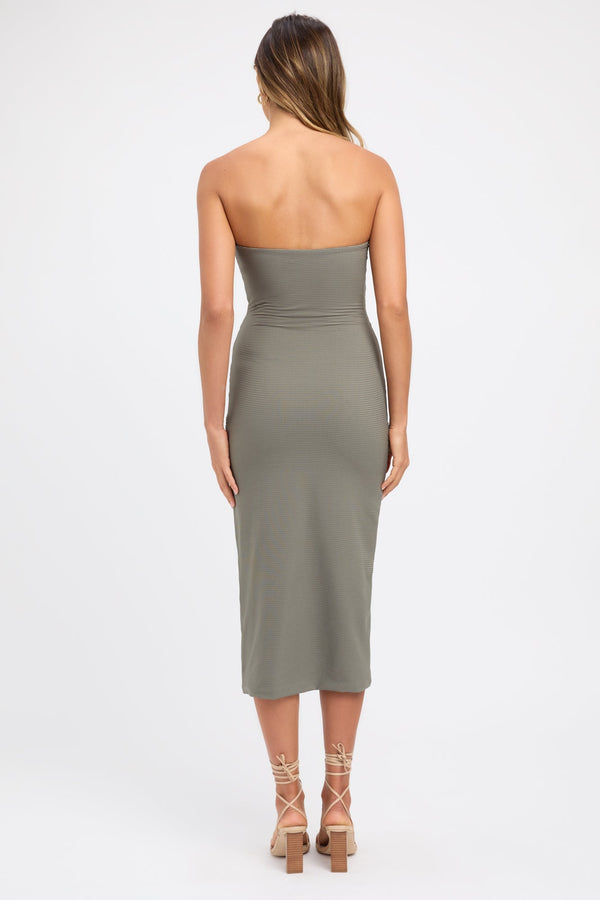 Kookai Ada Midi Dress Khaki