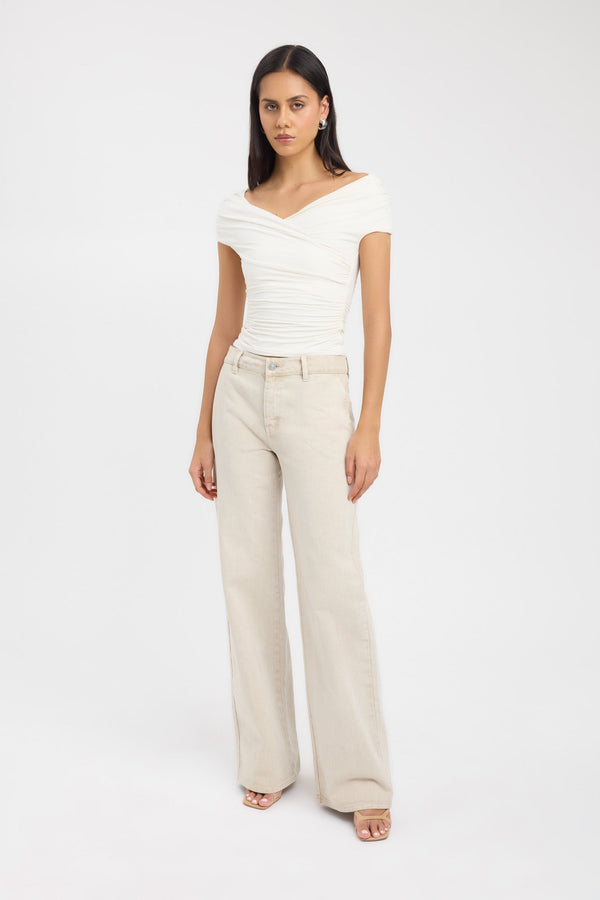 kookai Addison Top Coconut Milk