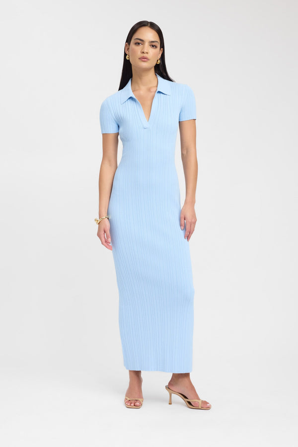 kookai Adriana Polo Dress Blue Bell
