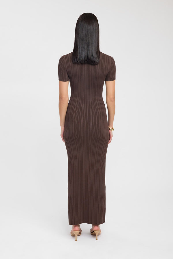 Kookai Adriana Polo Dress Mahogany