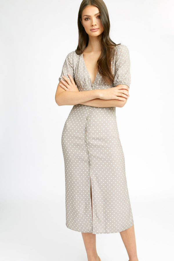 Kookai Alesha Spot Midi Dress Multi