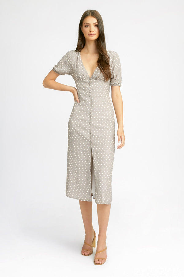 kookai Alesha Spot Midi Dress Multi