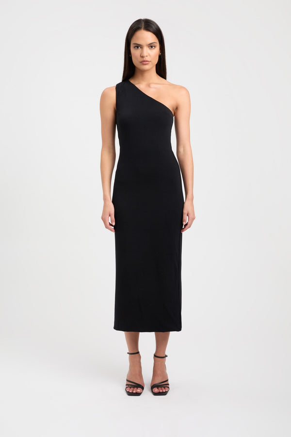 kookai Alex Midi Dress Black