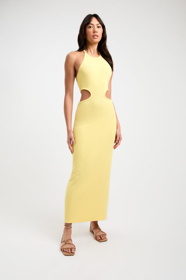 kookai Alia Midi Dress Popcorn