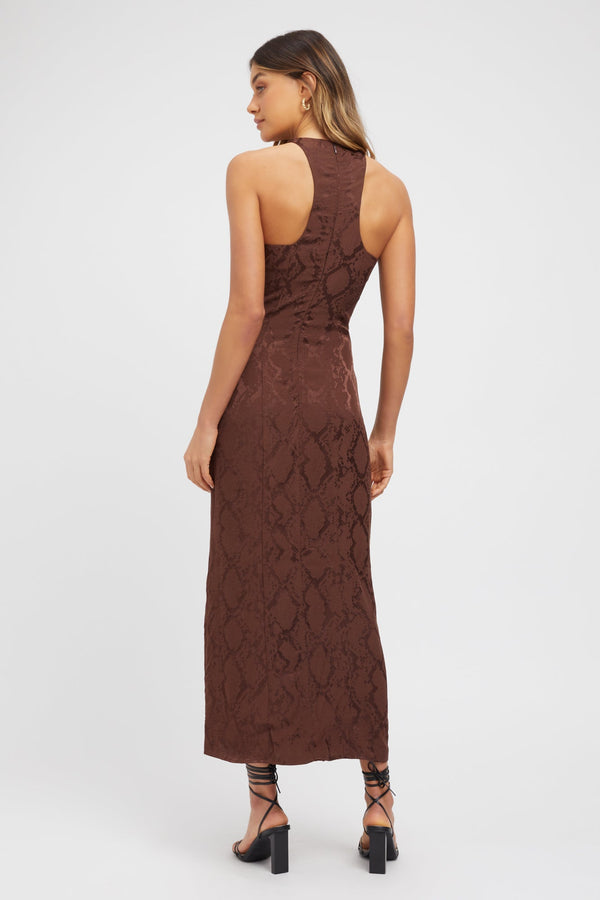 Kookai Alina Midi Dress Chocolate