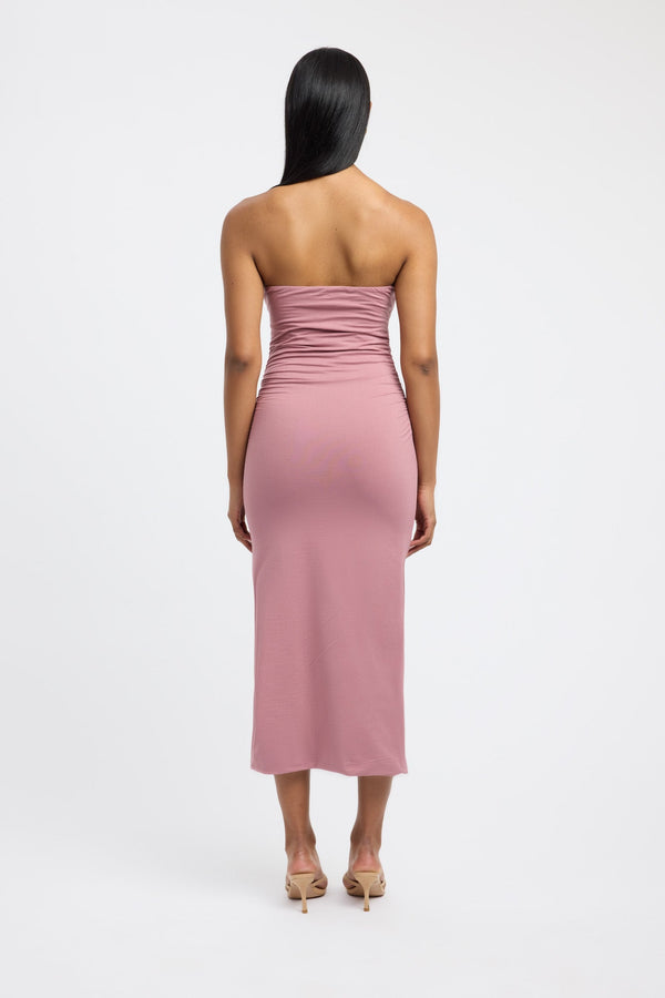 Kookai Alina Strapless Dress Dark Mauve