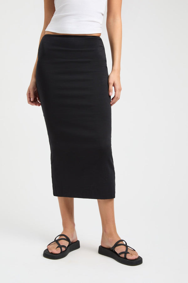 Kookai Allison Midi Skirt Black