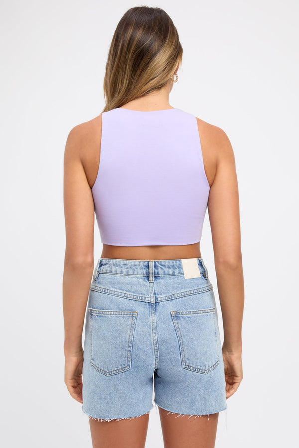 Kookai Alpha Crop Purple Rose