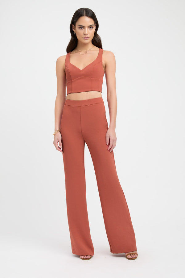 kookai Alpha Long Flare Pants Paprika