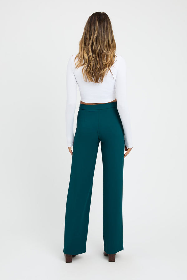 Kookai Alpha Low Rise Pant Deep Green