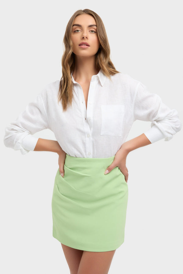 Kookai Alpha Rouched Mini Skirt Margarita