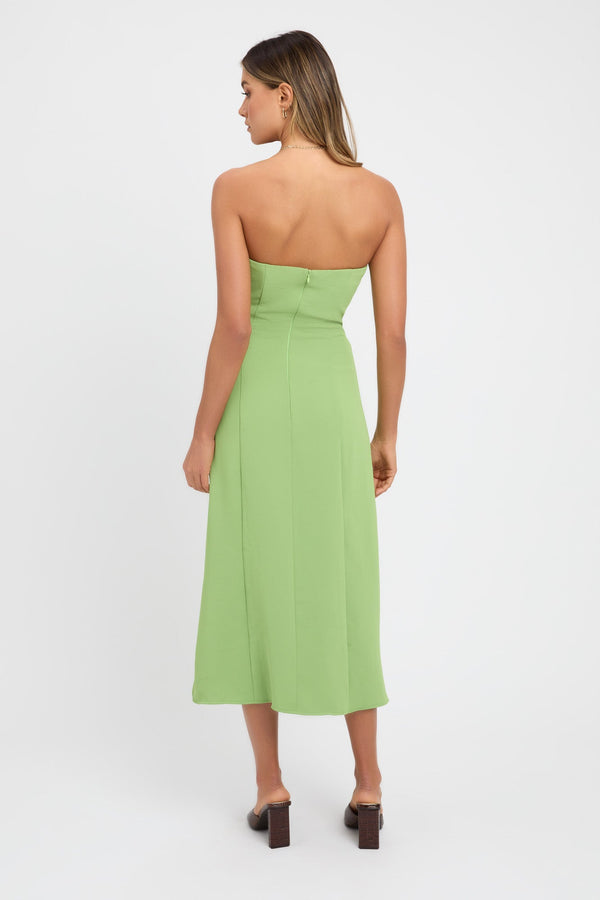 Kookai Alpha Slim Midi Dress Daiquiri Green