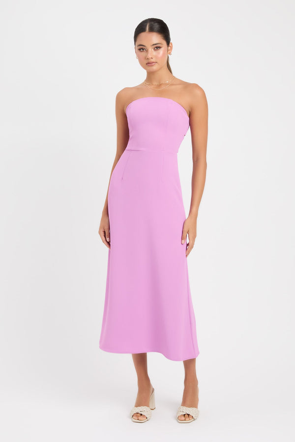 kookai Alpha Strapless Dress Violet
