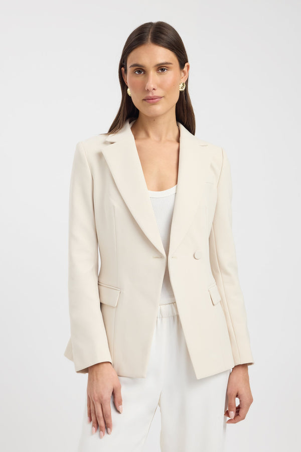 Kookai Alto Cinched Blazer Almond Milk