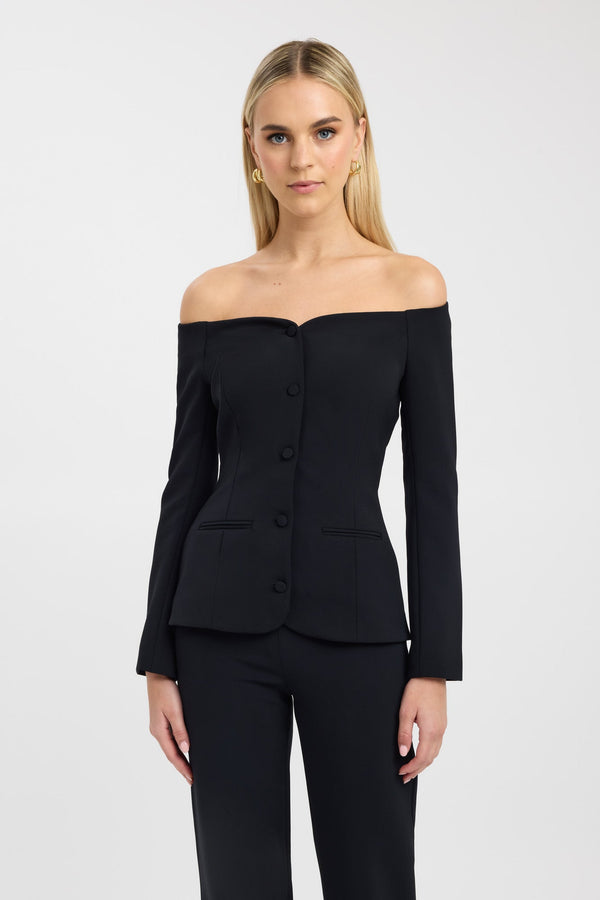 Kookai Alto Curve Top Black