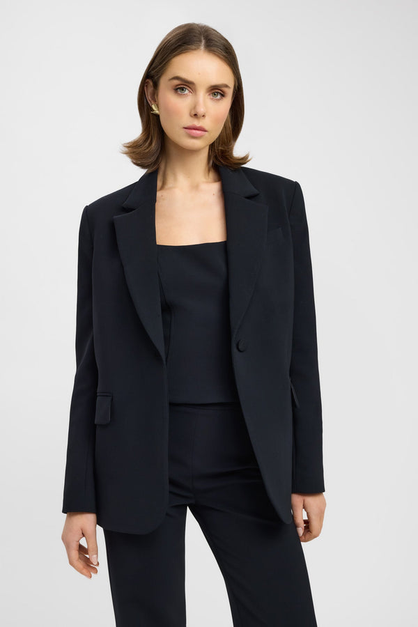 Kookai Alto Curved Blazer Black