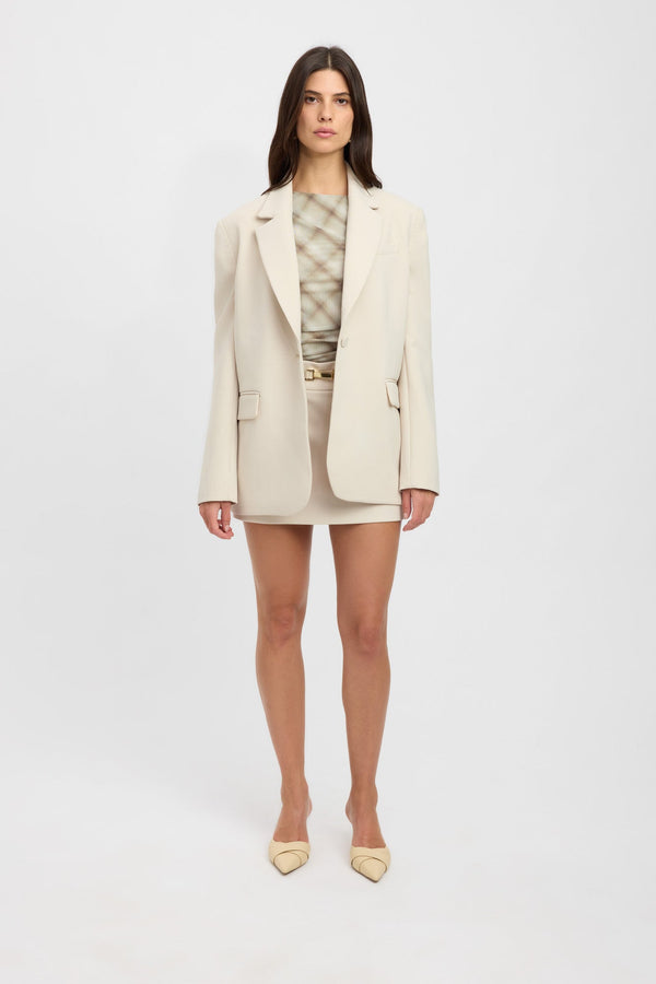 kookai Alto Curved Blazer Seashell