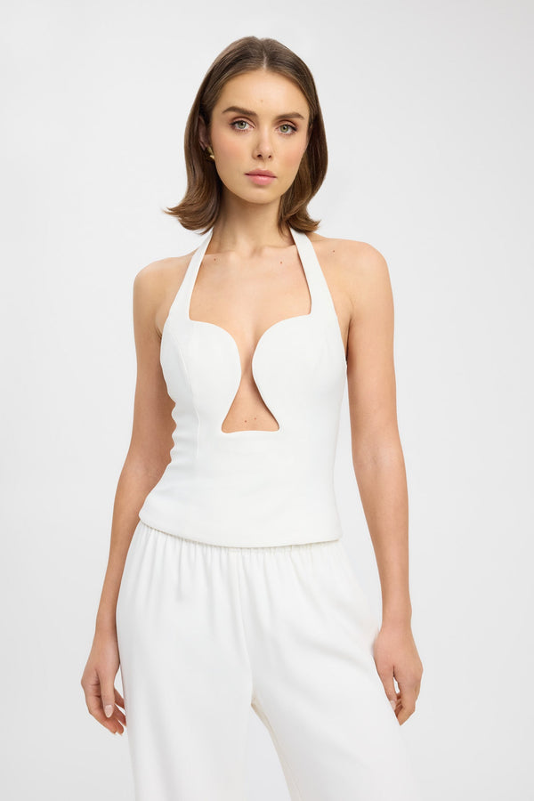 Kookai Alto Low Cut Top Coconut Milk