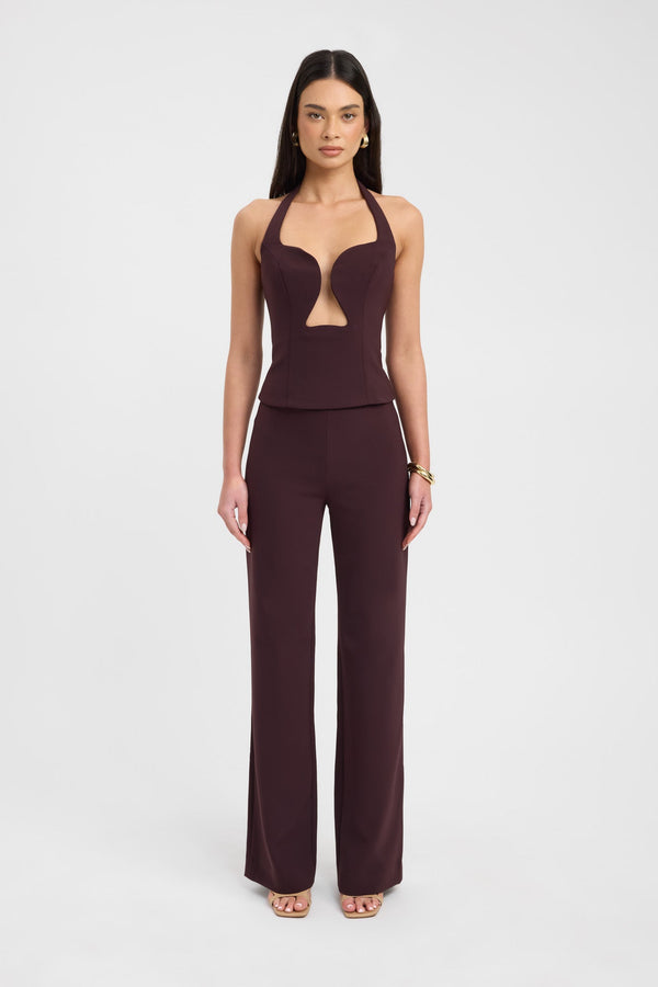 kookai Alto Low Cut Top Mahogany