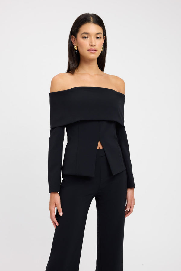 Kookai Alto Off Shoulder Top Black