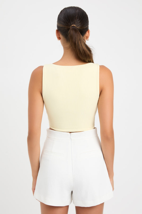 Kookai Alyssa Twist Top Sorbet Yellow