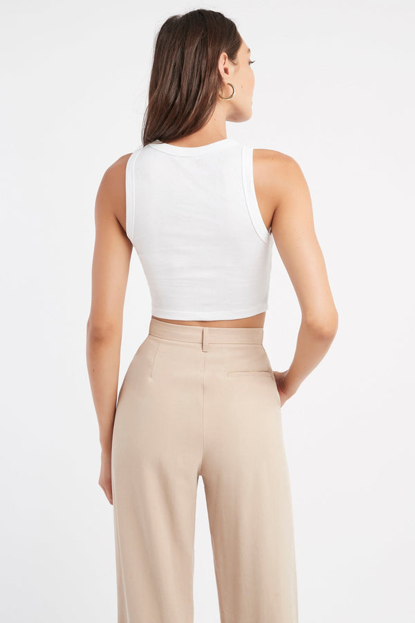 Kookai Amanda Super Crop White