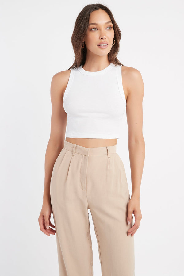 kookai Amanda Super Crop White