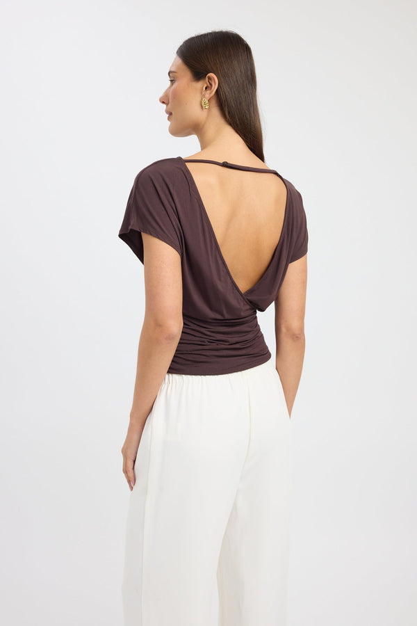 Kookai Amaya Top Dark Mahogany
