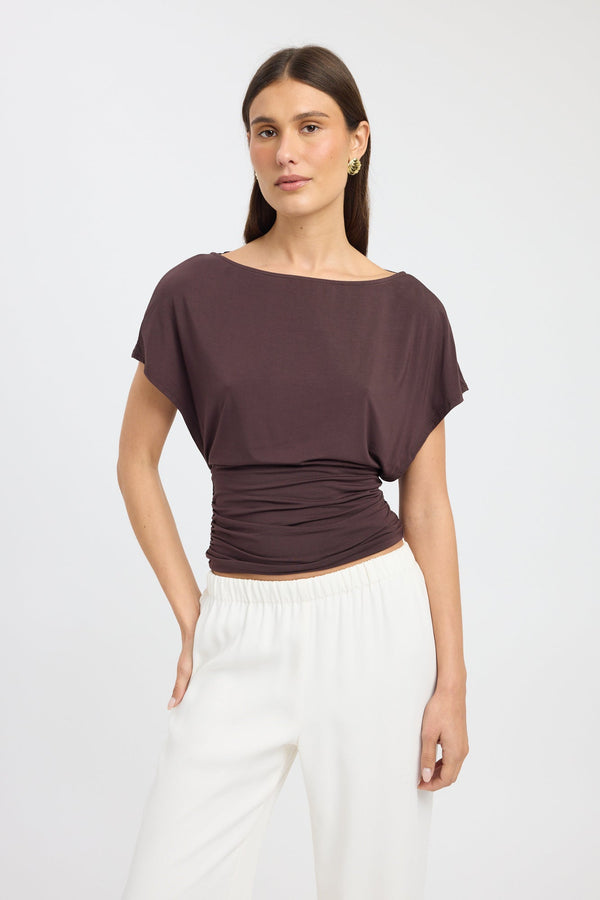 Kookai Amaya Top Dark Mahogany