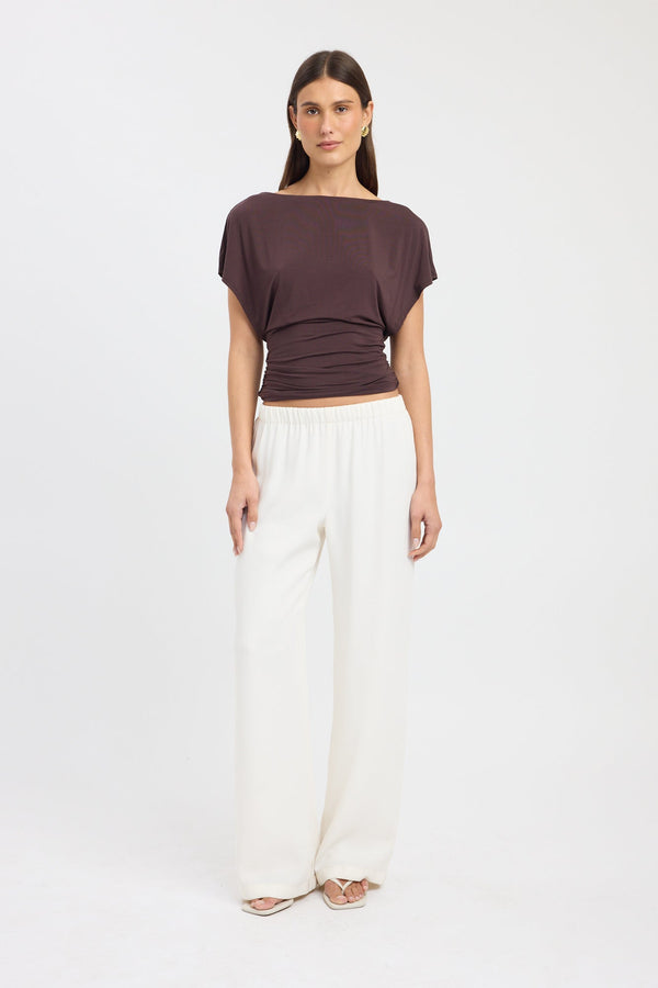 kookai Amaya Top Dark Mahogany