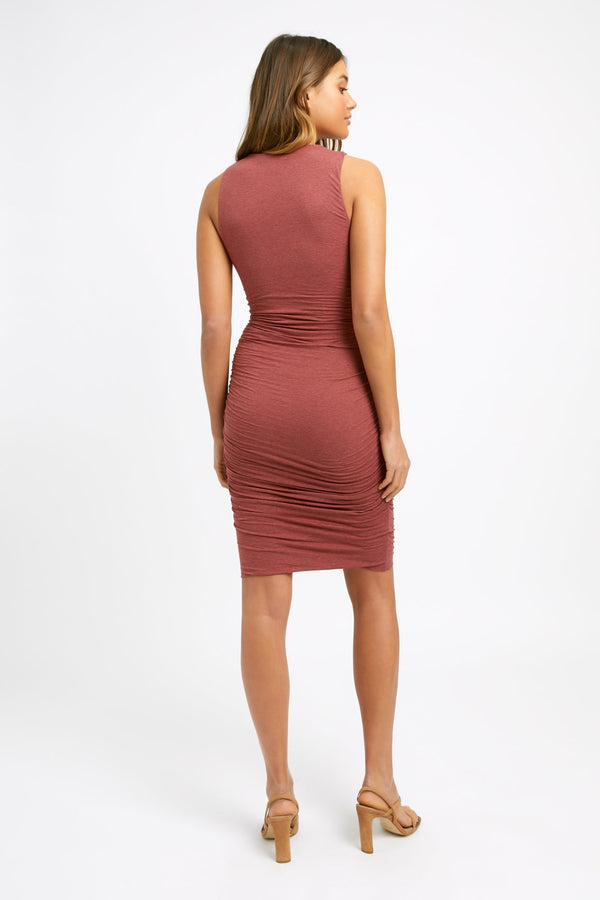Kookai Amelia Rouched Dress Ruby Marle