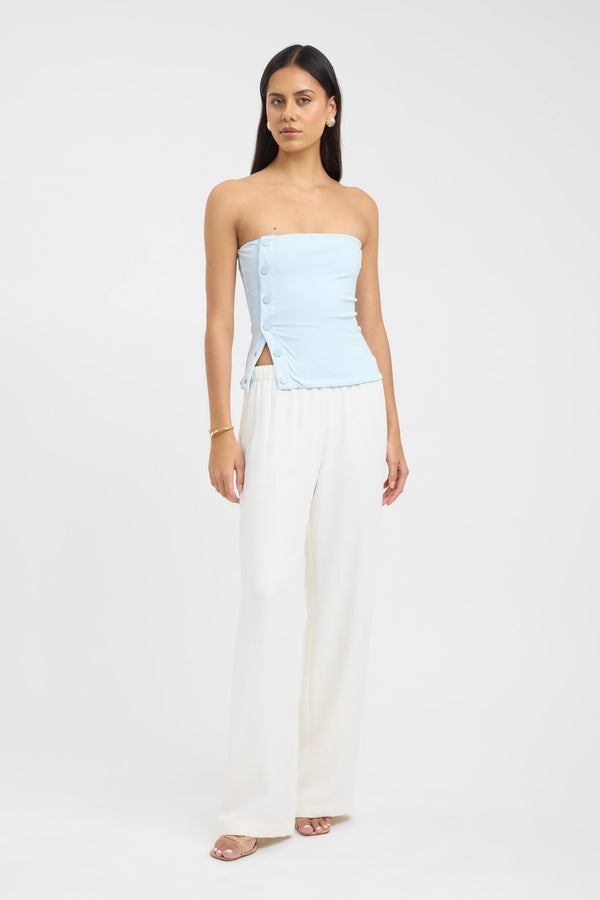 kookai Amity Strapless Top Baby Blue