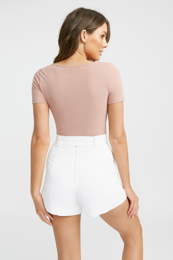 Kookai Amy Scoop Top Rose