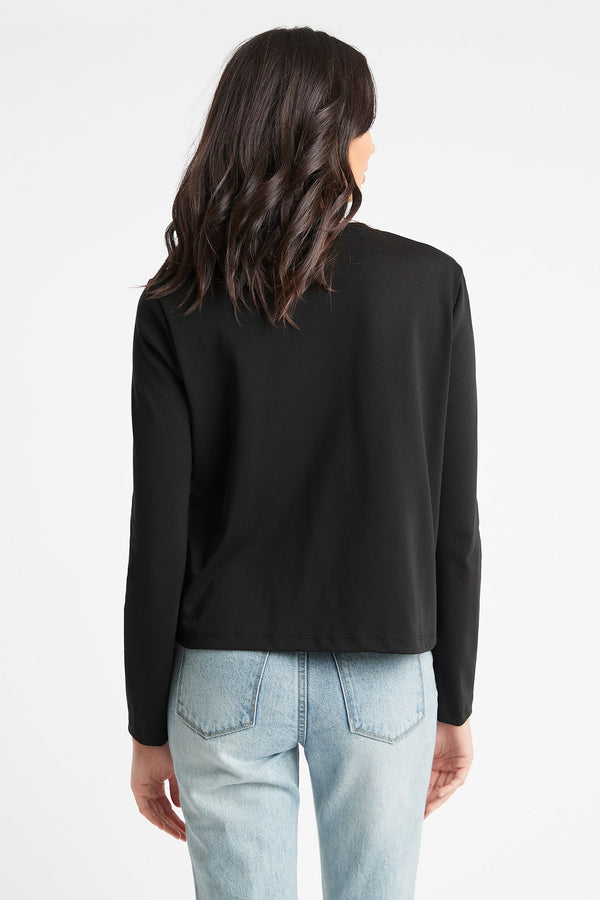 Kookai Ana Long Sleeve Top Black