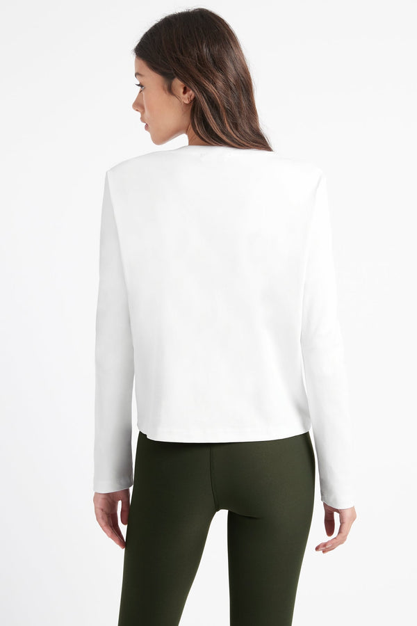 Kookai Ana Long Sleeve Top White