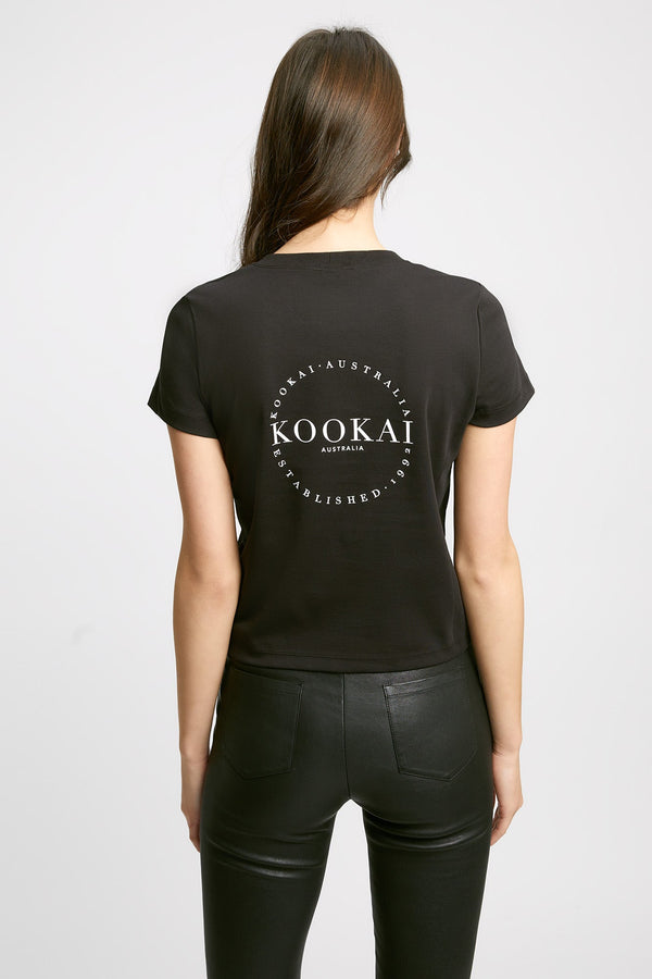 Kookai Ana Tee Black