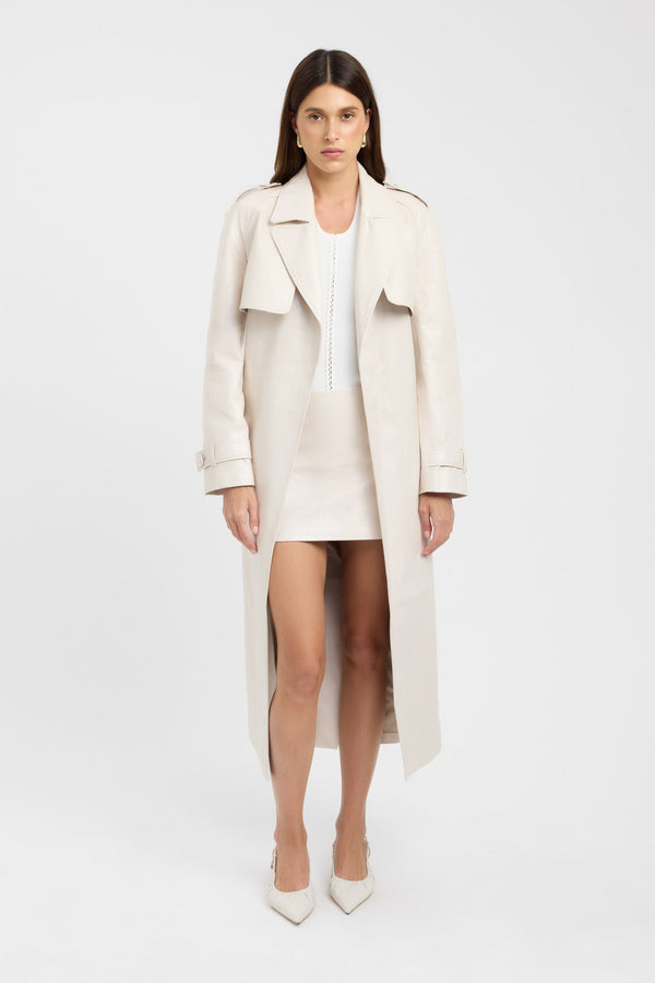 kookai Andes Trench Coat Stone