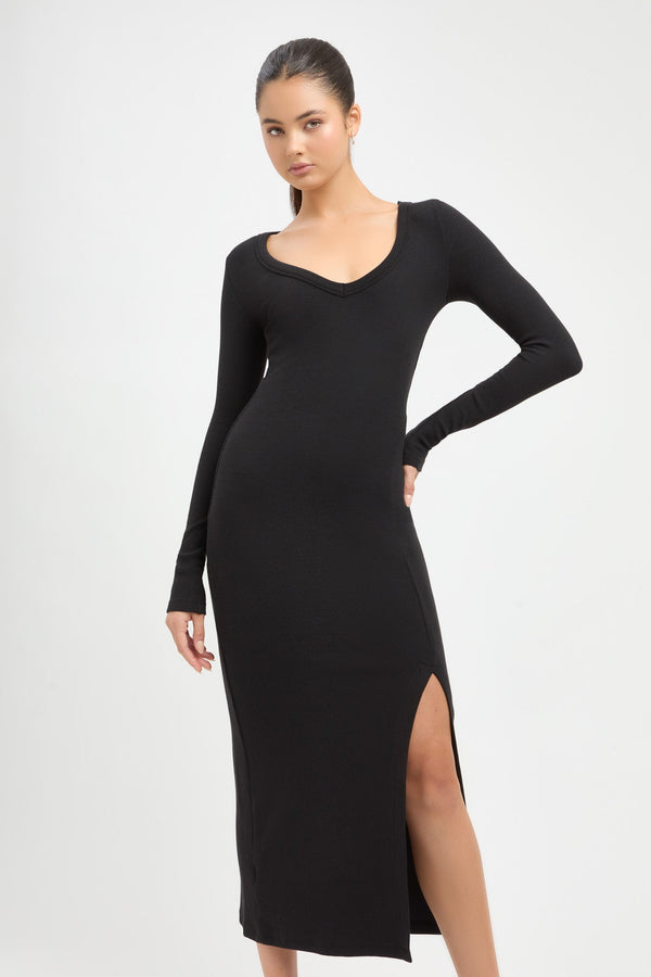 Kookai Angela Midi Dress Black